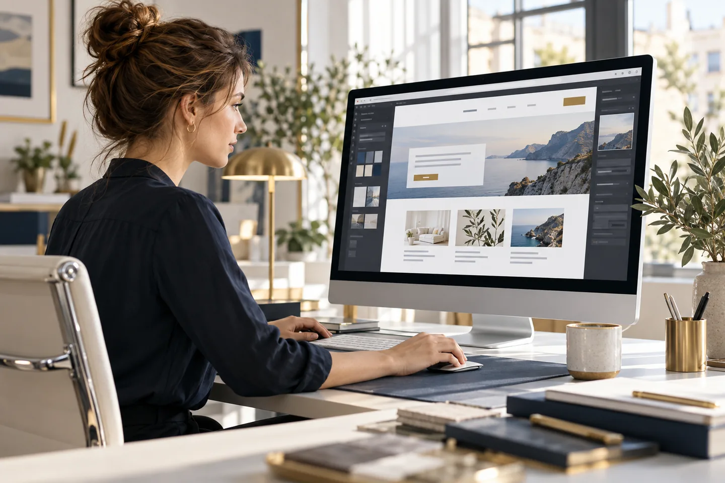 Web profesional en ordenador y móvil